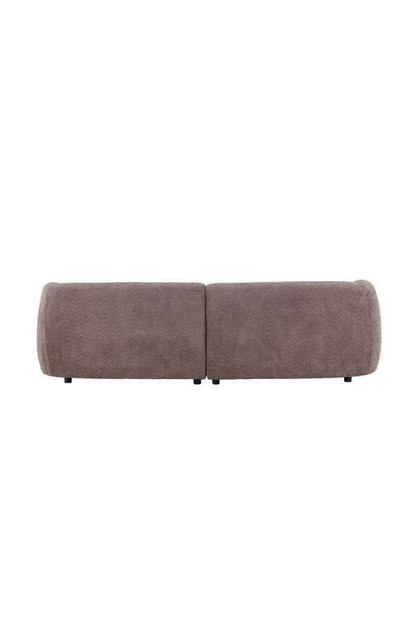 Cielo 3-Seater Sofa in Brown Bouclé | Modern Curved Sofa with Cozy and Inviting Design