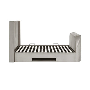 Clara Side Lift Ottoman TV Bed | Light Grey