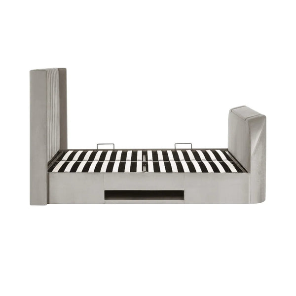Clara Side Lift Ottoman TV Bed | Light Grey