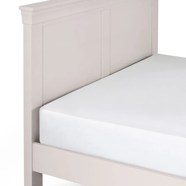 Clermont 135cm Double Bed Frame in Light Grey – French Inspired Design with Solid Pine Slats - Sleek Furniture