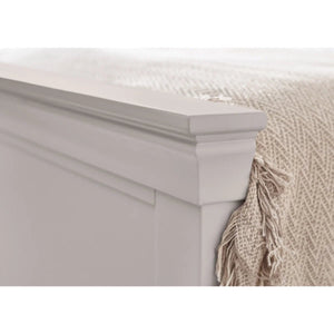 Clermont 135cm Double Bed Frame in Light Grey – French Inspired Design with Solid Pine Slats - Sleek Furniture