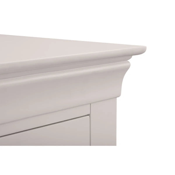 Clermont Light Grey 3+2 Drawer Chest – French Style Wooden Bedroom Storage Cabinet - Sleek Furniture