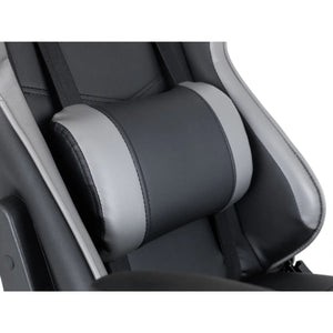 Comet Ergonomic Gaming Chair with Adjustable Height, Lumbar & Neck Support, Reclining Tilt Function & 360° Swivel Base – Black & Grey Faux Leather - Sleek Furniture
