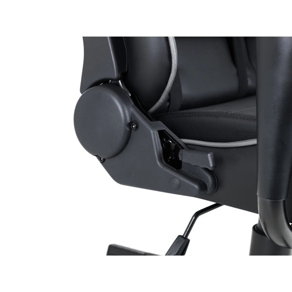 Comet Ergonomic Gaming Chair with Adjustable Height, Lumbar & Neck Support, Reclining Tilt Function & 360° Swivel Base – Black & Grey Faux Leather - Sleek Furniture