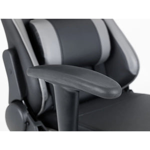 Comet Ergonomic Gaming Chair with Adjustable Height, Lumbar & Neck Support, Reclining Tilt Function & 360° Swivel Base – Black & Grey Faux Leather - Sleek Furniture