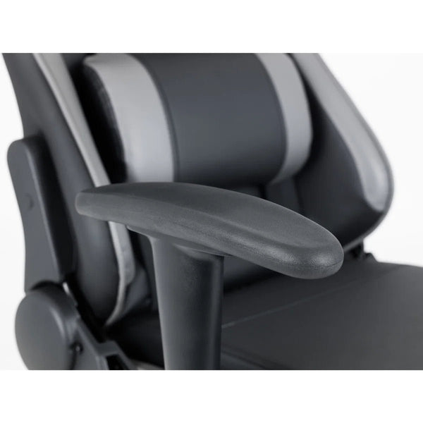 Comet Ergonomic Gaming Chair with Adjustable Height, Lumbar & Neck Support, Reclining Tilt Function & 360° Swivel Base – Black & Grey Faux Leather - Sleek Furniture