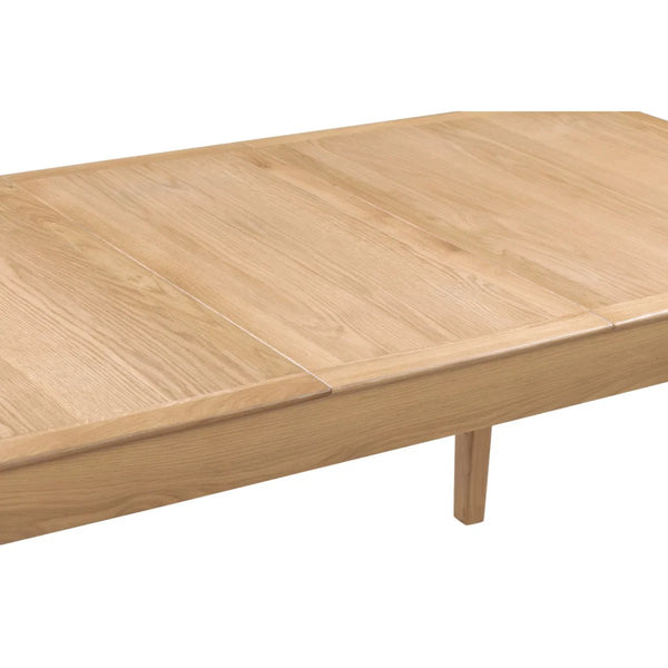 Cotswold Solid Oak Extending Dining Table 140–180cm – Natural Oak 6 Seater - Sleek Furniture