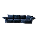 Cove Petal Modular Three Seater Sofa – Contemporary Free-Form Chenille Sofa with High-Density Sponge Cushions | Modern Living Room Seating in Cream, Pink & Blue - Sleek Furniture