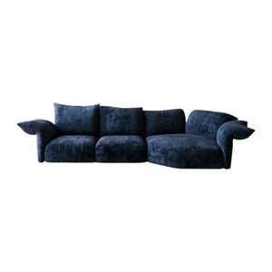 Cove Petal Modular Three Seater Sofa – Contemporary Free-Form Chenille Sofa with High-Density Sponge Cushions | Modern Living Room Seating in Cream, Pink & Blue - Sleek Furniture