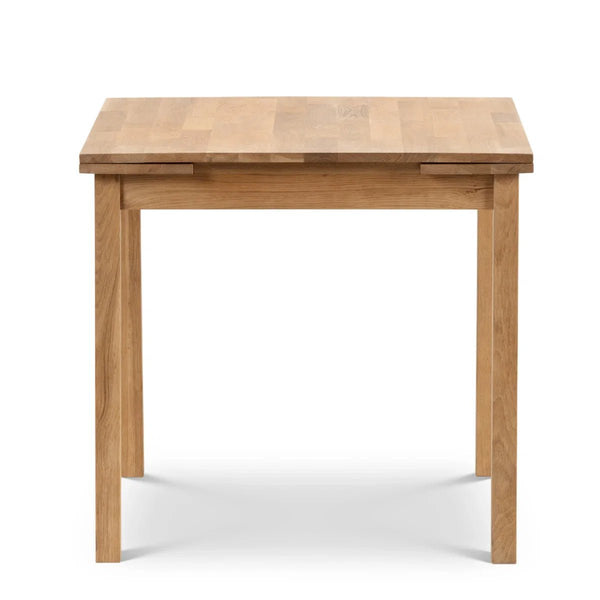 Coxmoor Solid Oak Extending Dining Table with Integrated Leaf Extension – Oiled Finish - Sleek Furniture