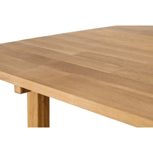 Coxmoor Solid Oak Extending Dining Table with Integrated Leaf Extension – Oiled Finish - Sleek Furniture