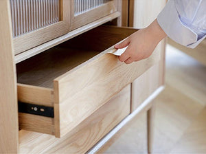 Crestwood Ash Wardrobe – Contemporary Wooden & Glass Storage Cabinet in Black & Ash Finish - Sleek Furniture