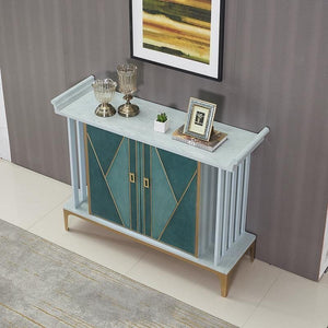 Crone Modern Green Sideboard Cabinet – MDF & Metal Storage Unit with Painted Steel Frame, Contemporary Storage Cabinet for Living Room, Dining Room & Hallway - Sleek Furniture