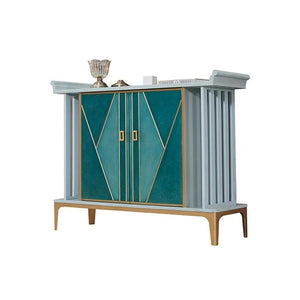 Crone Modern Green Sideboard Cabinet – MDF & Metal Storage Unit with Painted Steel Frame, Contemporary Storage Cabinet for Living Room, Dining Room & Hallway - Sleek Furniture
