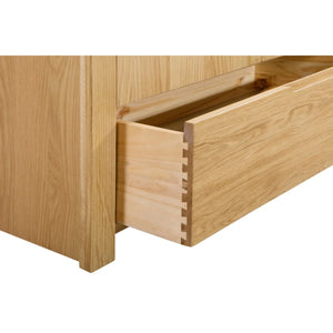 Curve 3 Drawer Chest – Solid White Oak Bedroom Storage Unit with Curved Edging - Sleek Furniture