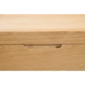 Curve 3 Drawer Chest – Solid White Oak Bedroom Storage Unit with Curved Edging - Sleek Furniture