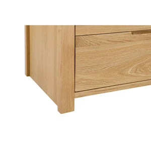 Curve 3 Drawer Chest – Solid White Oak Bedroom Storage Unit with Curved Edging - Sleek Furniture