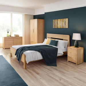 Curve 3 Drawer Chest – Solid White Oak Bedroom Storage Unit with Curved Edging - Sleek Furniture