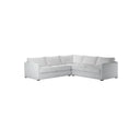 Bluebell Classic Chaise Sofa with wooden legs and feather cushions in traditional living room setting