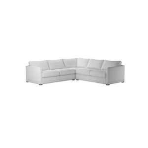Bluebell Classic Chaise Sofa with wooden legs and feather cushions in traditional living room setting