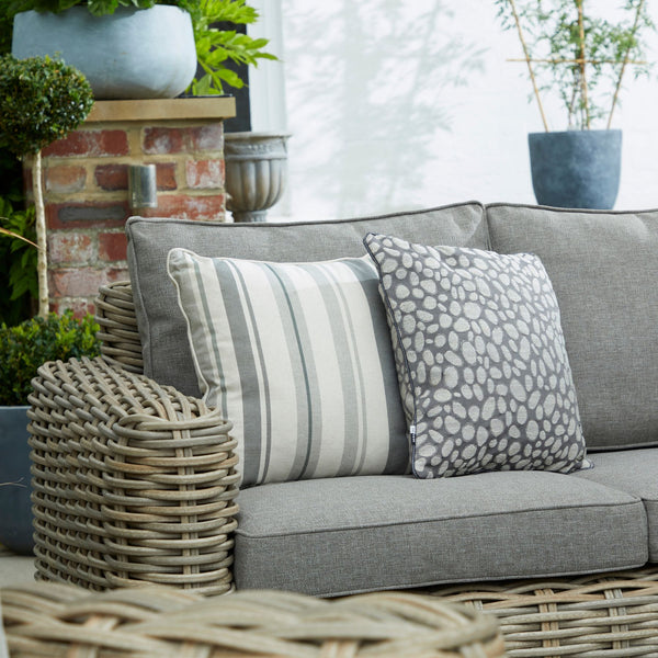 Amalfi Collection Outdoor Five Seater Set HDPE Wicker & Aluminum Frame with Acacia Coffee Table and Quick-Dry Olefin Cushions - My Store