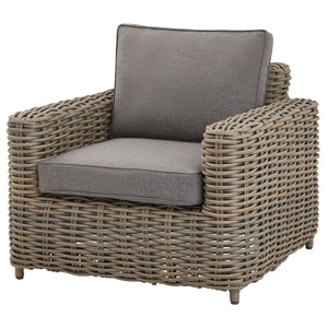 Amalfi Collection Outdoor Four Seater Set – HDPE Wicker & Acacia Wood, Powder-Coated Aluminium Frame, Shower-Resistant Cushions - My Store