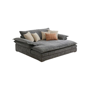 Dela Cruz Chenille Sofa Bed – Convertible Single or Two Seater Sofa Bed with High Density Sponge, Modern Grey Sofa & Bed for Living Room or Guest Room - Sleek Furniture