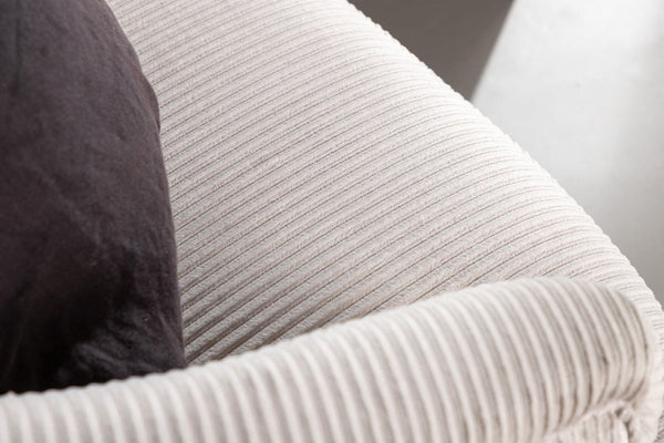 Derry Armchair, Beige Velvet | Modern Retro Accent Chair with Slim Steel Legs