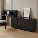 Dinah Dressing Table with Sideboard Storage – Modern Wooden Vanity Desk in Cream or Black, No Assembly Required - Sleek Furniture