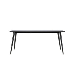 Dipp Rectangular Dining Table 180x90 cm | Black MDF Top with Metal Base