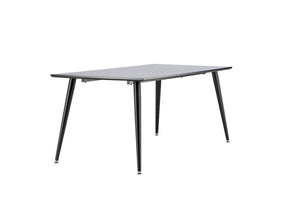 Dipp Rectangular Dining Table 180x90 cm | Black MDF Top with Metal Base