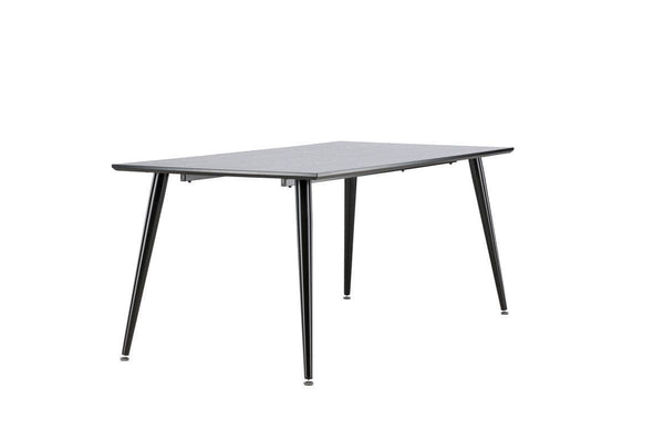Dipp Rectangular Dining Table 180x90 cm | Black MDF Top with Metal Base