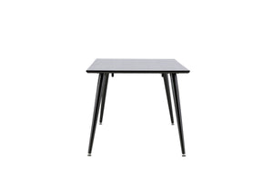 Dipp Rectangular Dining Table 180x90 cm | Black MDF Top with Metal Base