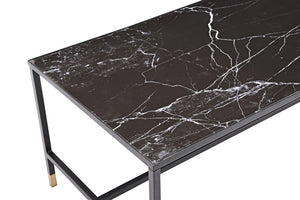 Dipp Black Glass Sofa Table 130x60 cm – Stylish Nordic Coffee Table by Mmilo