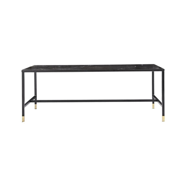 Dipp Black Glass Sofa Table 130x60 cm – Stylish Nordic Coffee Table by Mmilo