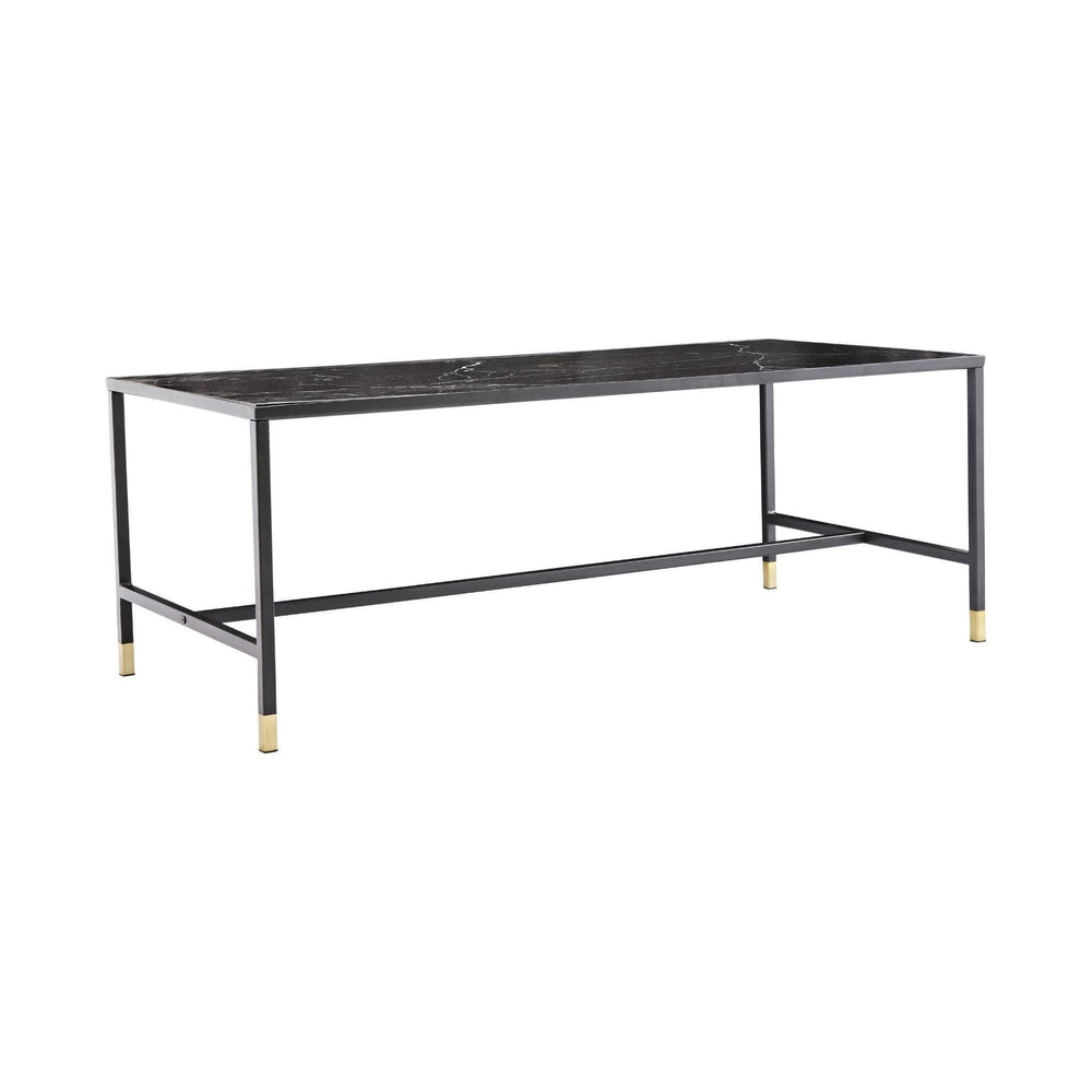Dipp Black Glass Sofa Table 130x60 cm – Stylish Nordic Coffee Table by Mmilo