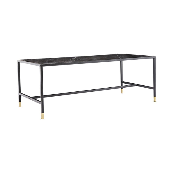 Dipp Black Glass Sofa Table 130x60 cm – Stylish Nordic Coffee Table by Mmilo