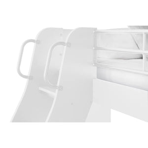 Domino Triple Sleeper Bunk Bed with Single Over Small Double – White or Light Grey - Sleek Furniture