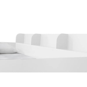 Domino Triple Sleeper Bunk Bed with Single Over Small Double – White or Light Grey - Sleek Furniture
