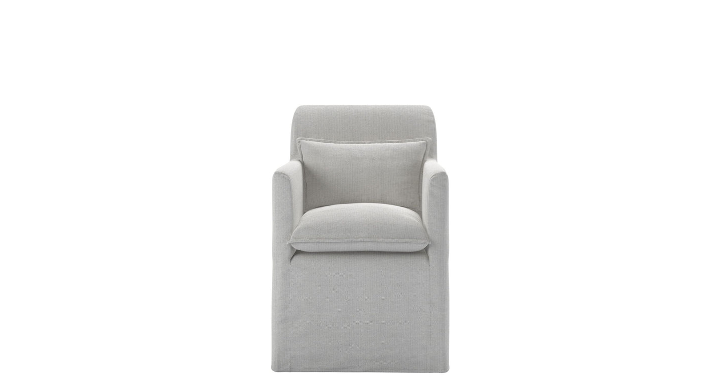 Anders Dining Chair with Arms in Pumice House Basket Weave