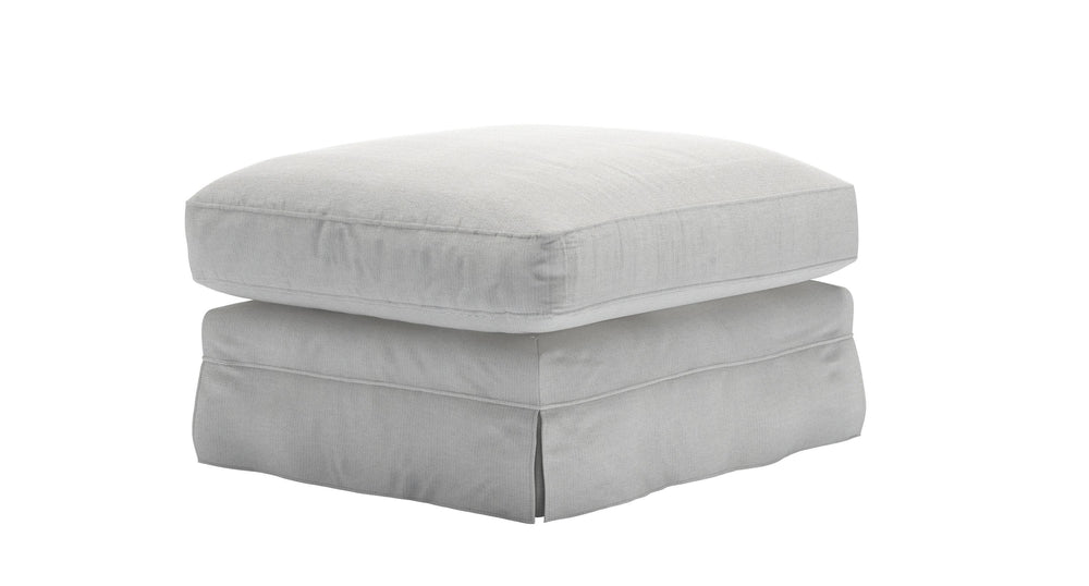 Otto Large Rectangular Footstool in Pumice House Basket Weave