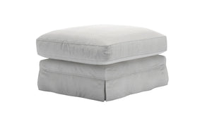 Otto Large Rectangular Footstool in Pumice House Basket Weave