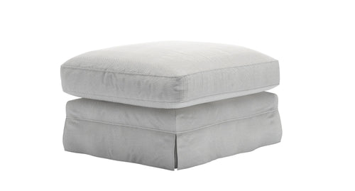 Otto Large Rectangular Footstool in Pumice House Basket Weave