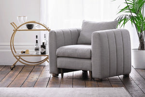 Tiffany Slim Armchair in Pumice House Basket Weave