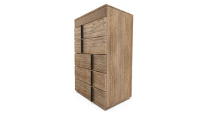Sorrento Five Drawer Chest of Drawers in Pumice House Basket Weave