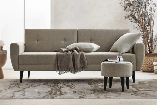 Jack 3 Seat Sofa Bed in Grey Velvet