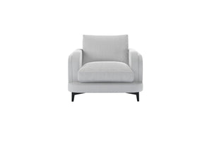 Boston Curved Arm Armchair in Pumice House Basket Weave