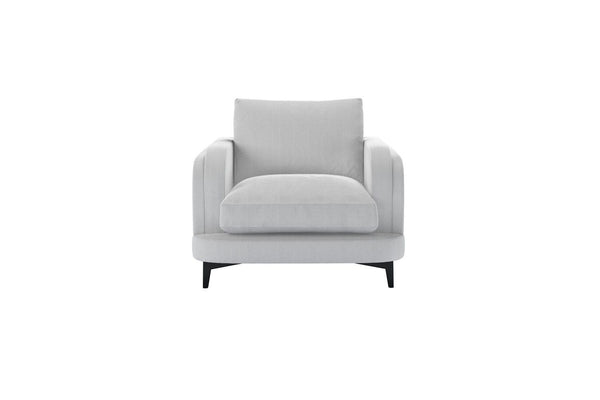 Boston Curved Arm Armchair in Pumice House Basket Weave