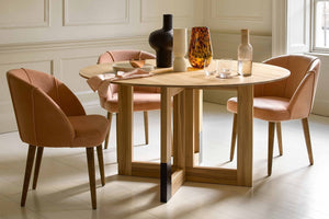 Memphis Dining Table with Metal Detail