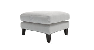 Izzy Medium Rectangular Footstool in Neptune Smart Velvet